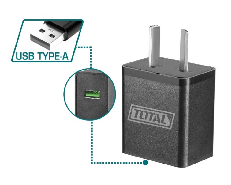 CARGADOR USB 5V 20AH TOTAL TCLI1205024